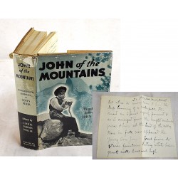 John of the Mountains: The Unpublished Journals of John Muir (Signed by author and John Muir's daughter)(JOHN MUIR MANUSCRIPT LEAF)